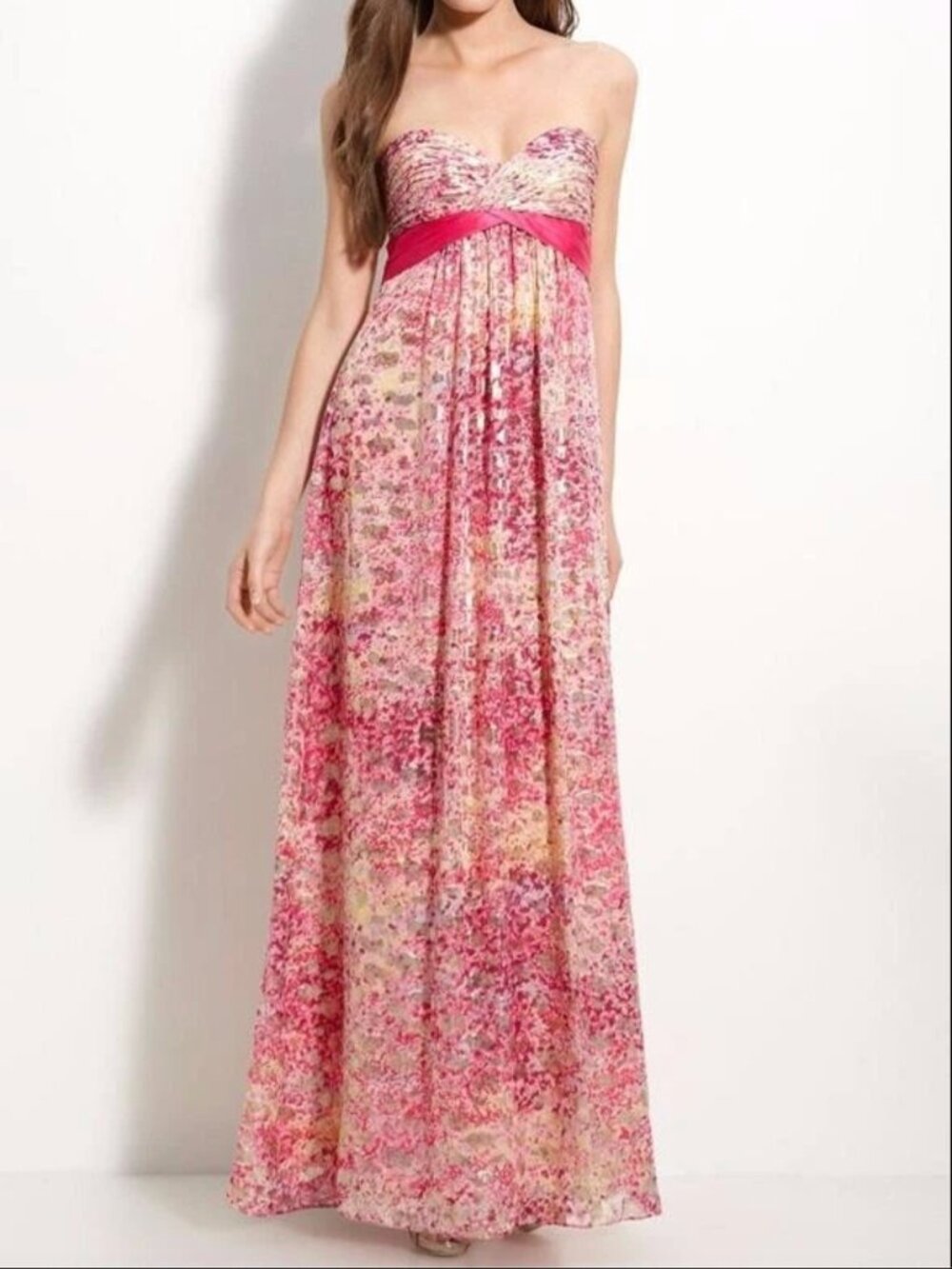 BCBG 'Kai' Pink Chiffon Dress in Size 4
